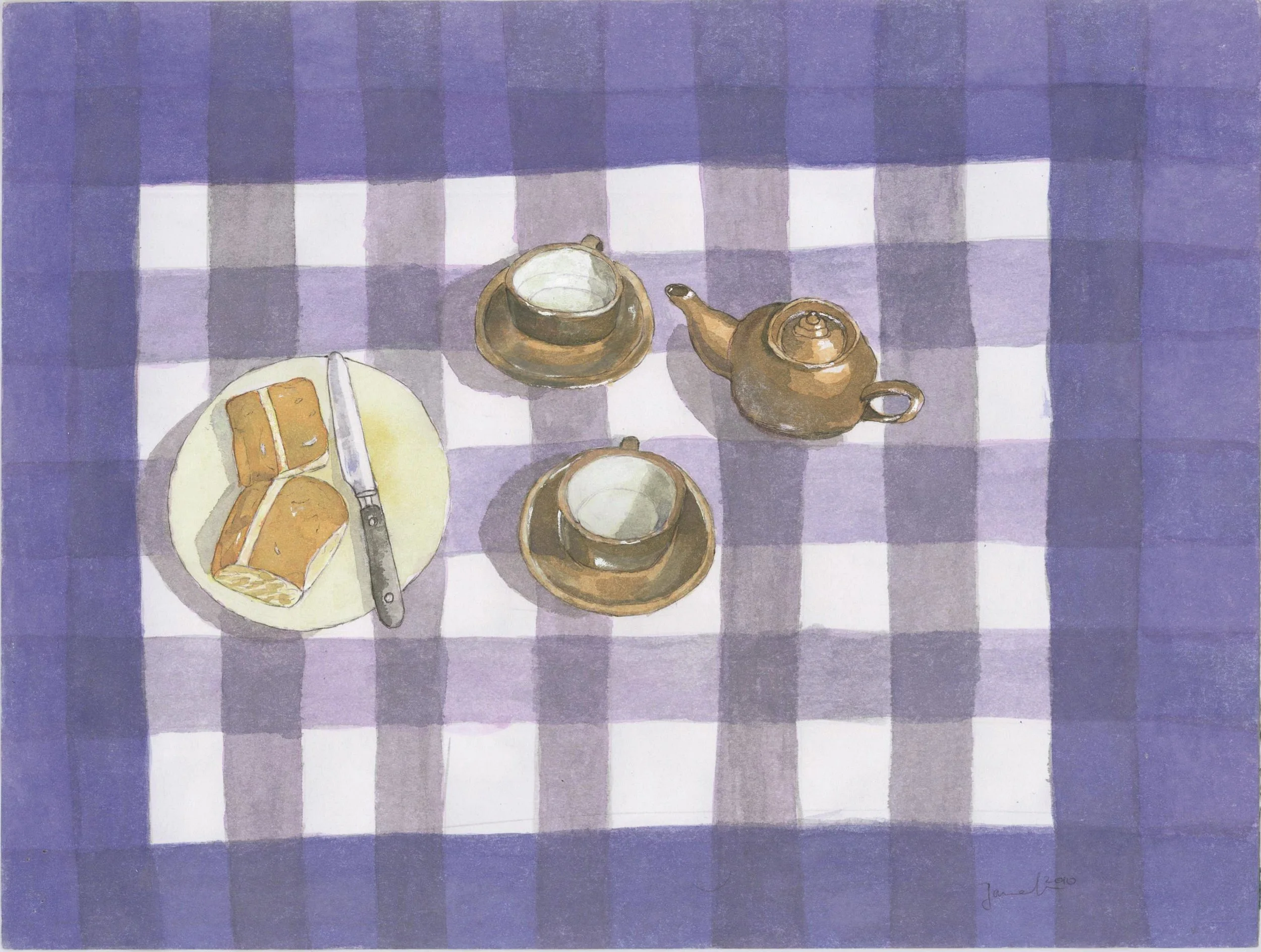 Djamel Ameziane, Tea on a Checkered Cloth, 2010.