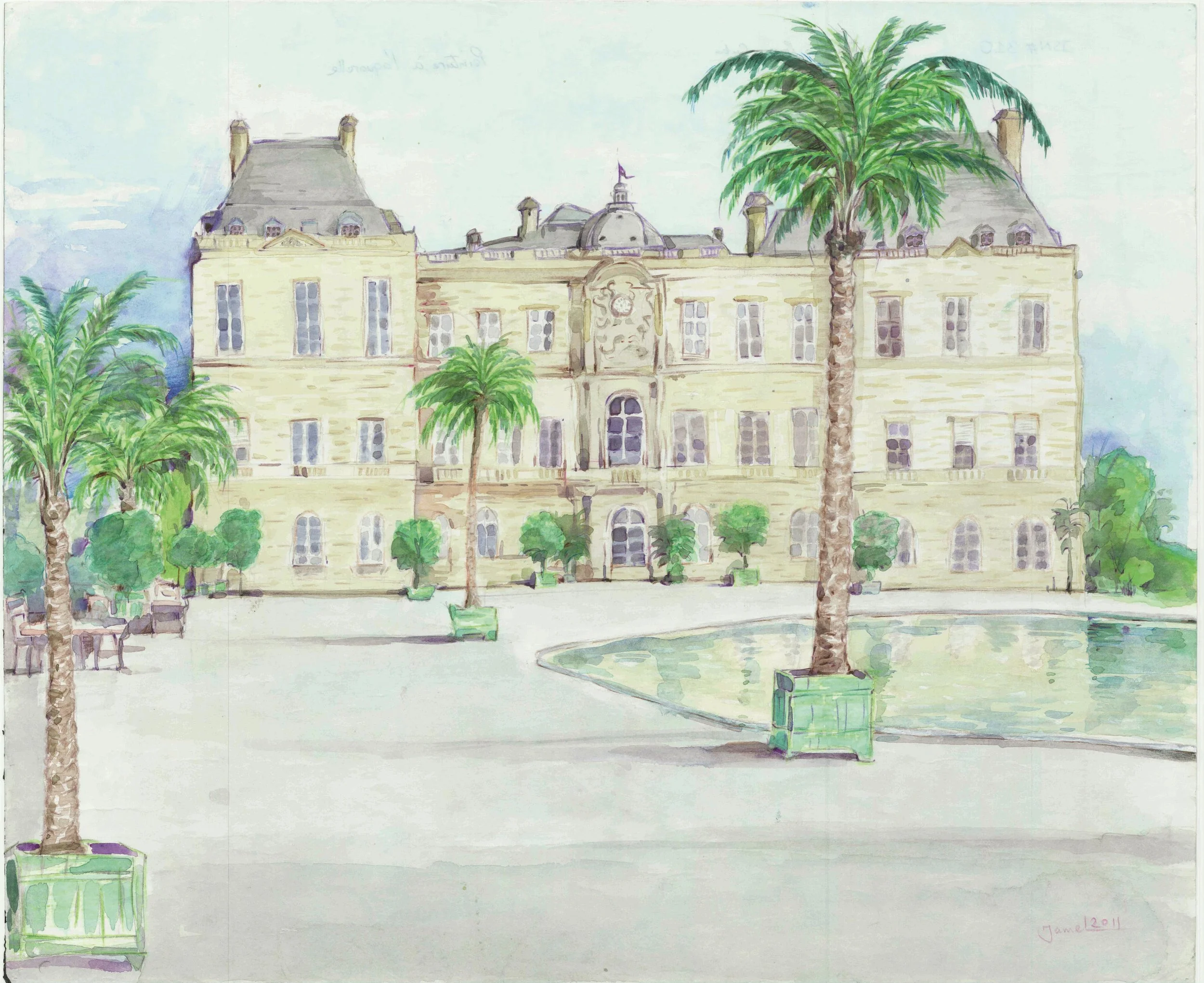 Djamel Ameziane, Building with a Formal Garden, 2011.