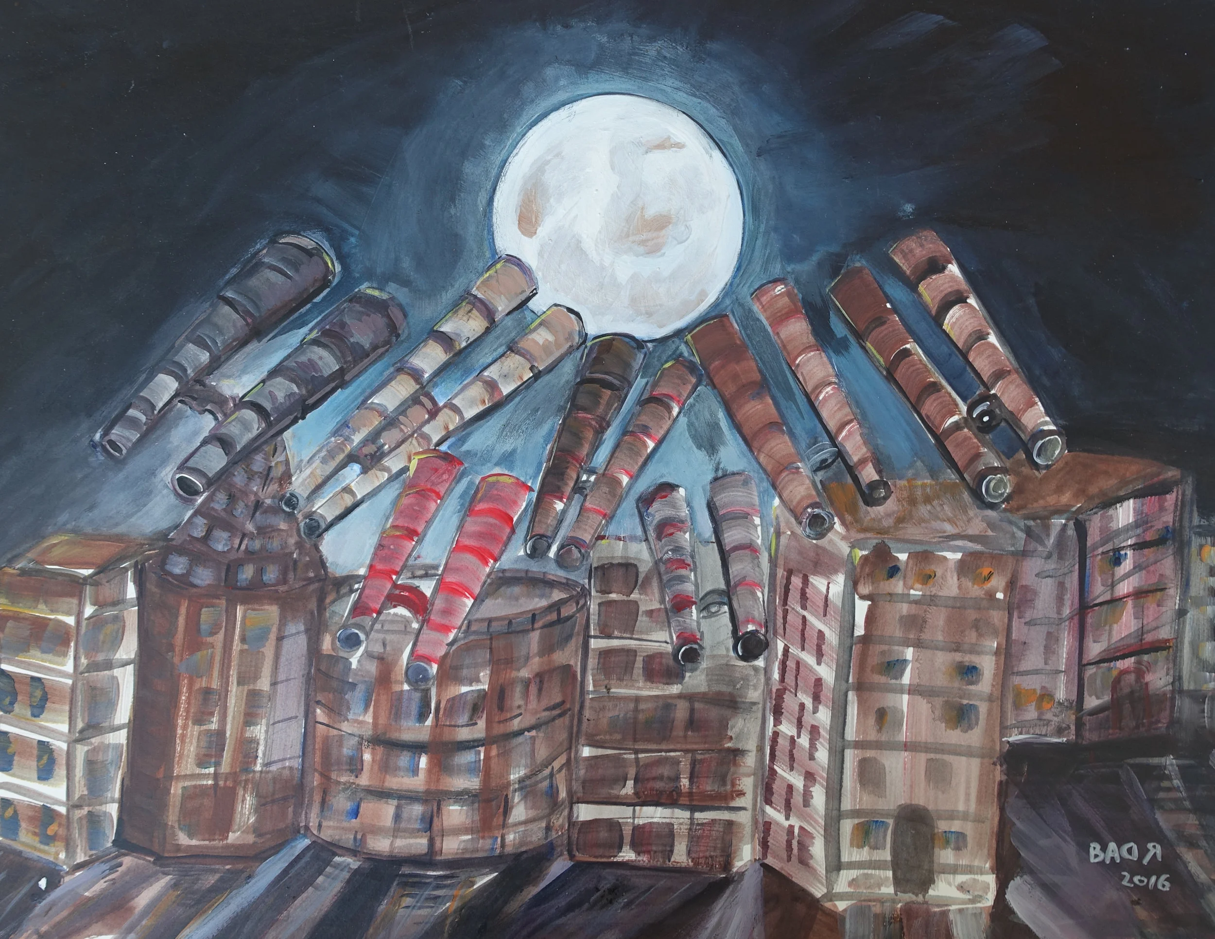 Ahmed Rabbani, Looking at the Moon, 2016.
