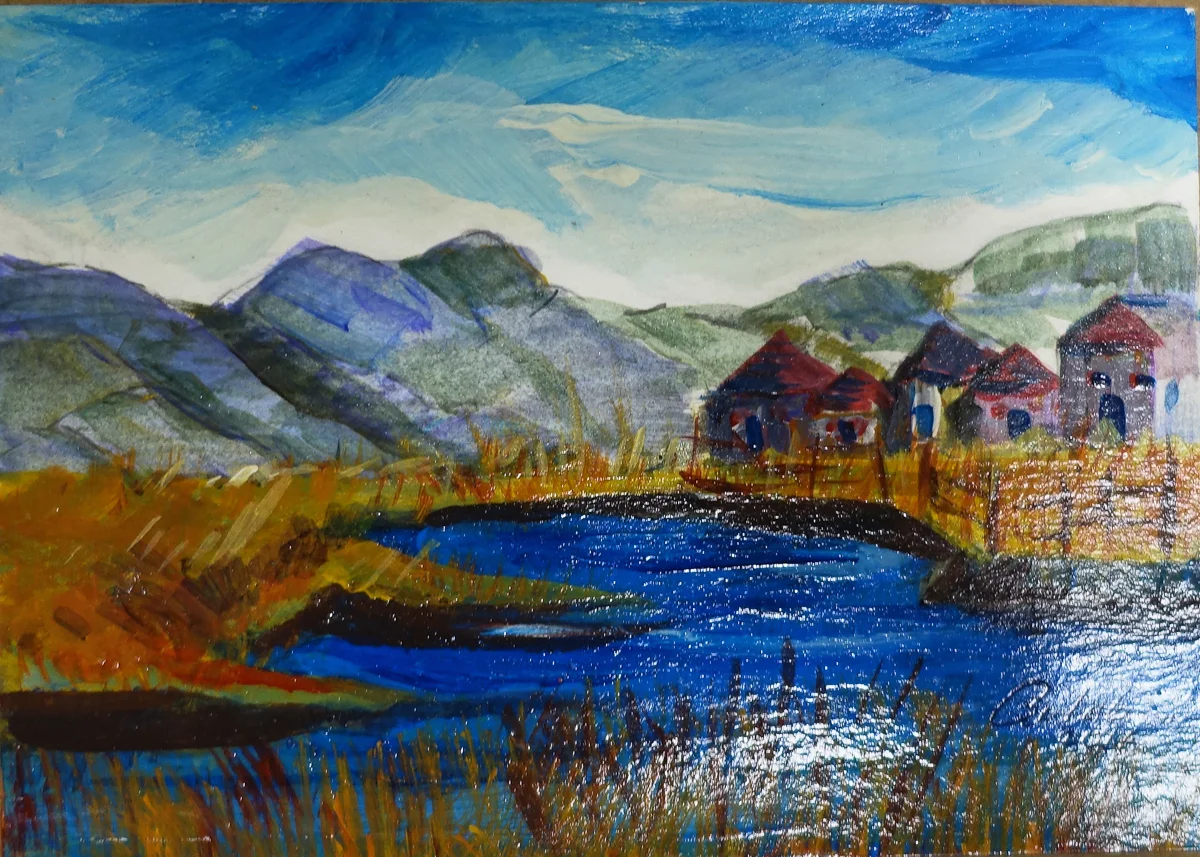 Untitled (Houses Reflected in a Bay)