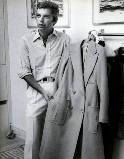 Ralph Lauren with a polo coat, which became one of the brand's staples and signature pieces. (The New York Times/Redux)