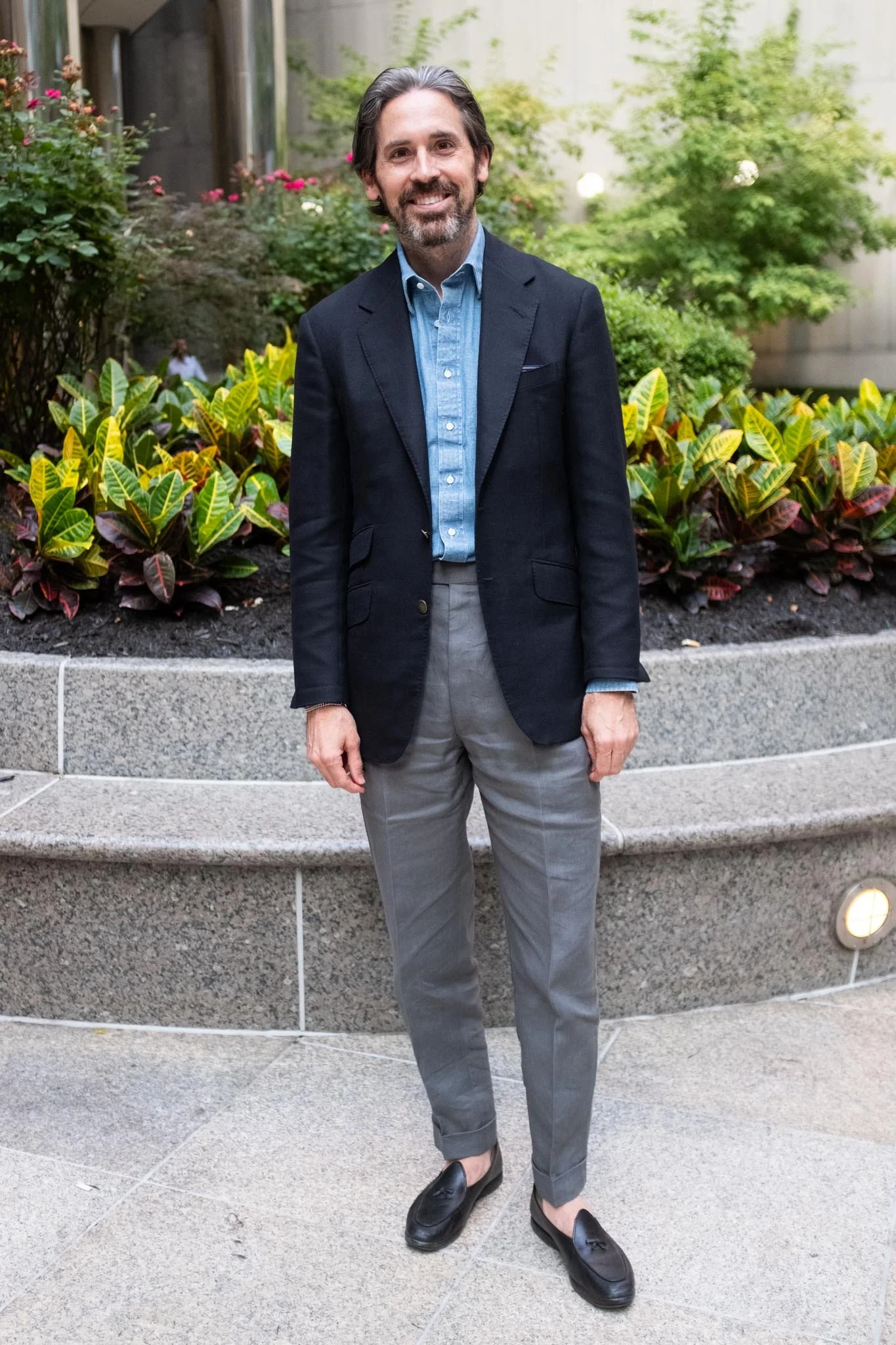 Navy Blue Suit Dark Gray Jacket Light Gray Pants Navy Blue Blazer Dress  Jacket With Khaki