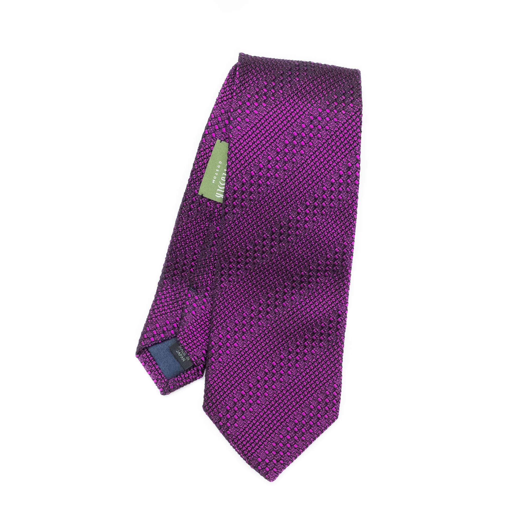 Purple jacquard self stripe silk tie — Alan Flusser