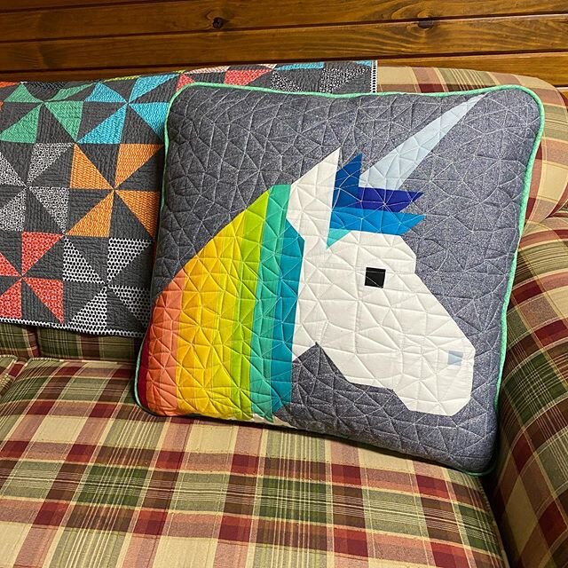 #IGQuiltFest2020Day9: My Favorite Pattern. This one was tough, because I don&rsquo;t use a patterns very often. But, I do love anything from Elizabeth Hartman! Even though her animal quilts are made up of lots of tiny, intricate pieces, I love that t