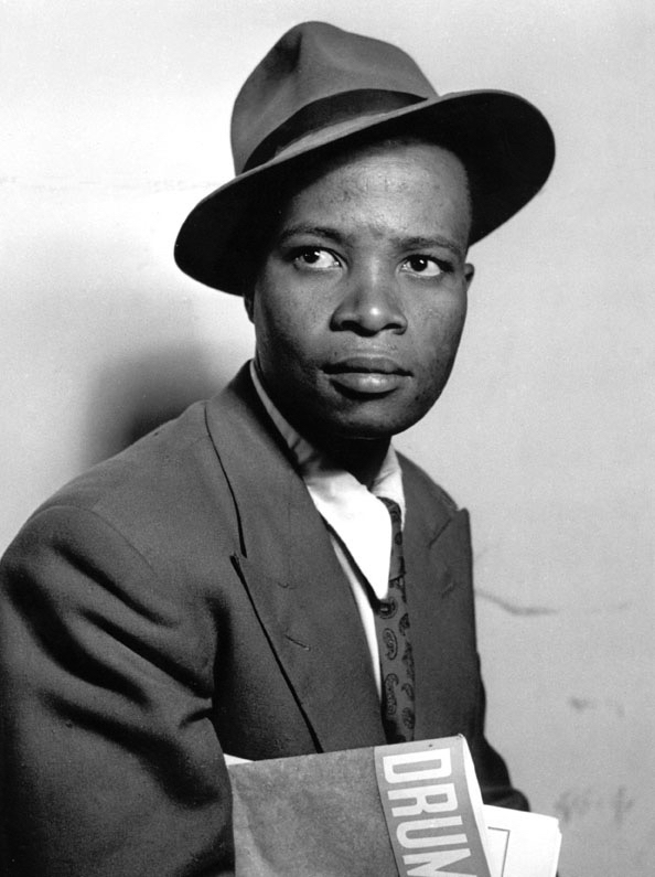 Henry Nxumalo as"Mr Drum". Photo: Jurgen Schadeberg .