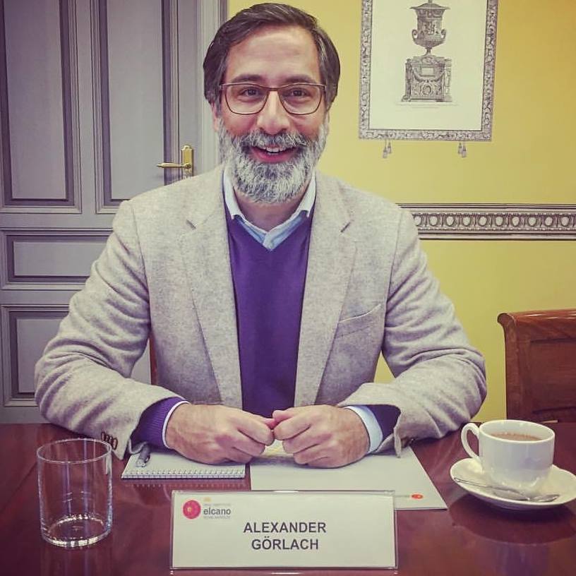 Alexander Görlach at the Royal Institute Elcano in Madrid, prior to a speech he was invited to give to a group of policymakers and journalists in January of 2017.