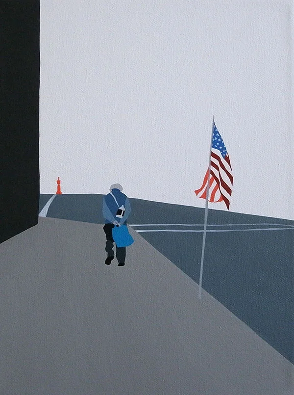 Backs (NYC) , acrylic on canvas, 30 x 40cm