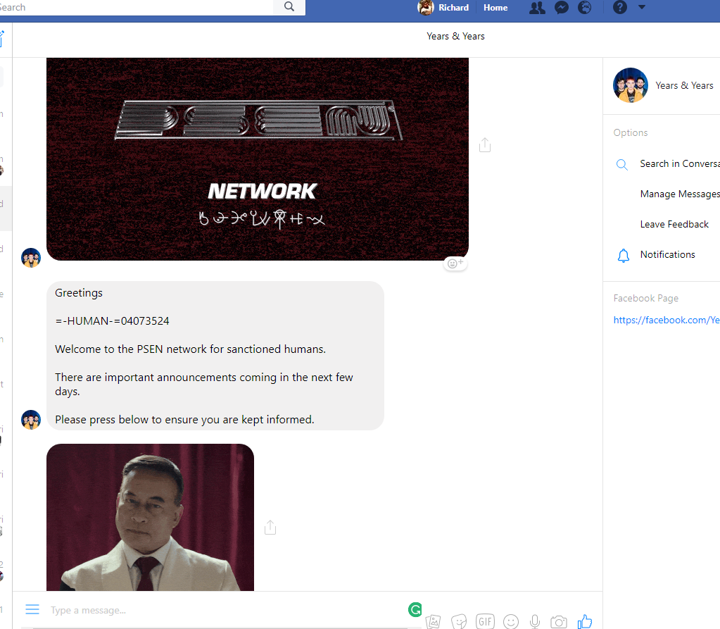 This was the first message users received.
