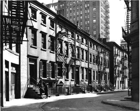 The house on Gay Street. Lucky for Laura the fire escape was on the back so she could take a breather there from the confines of her attic room.