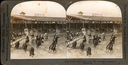 After landing in Oklahoma, Laura and Jenny watch the rodeo . . . 