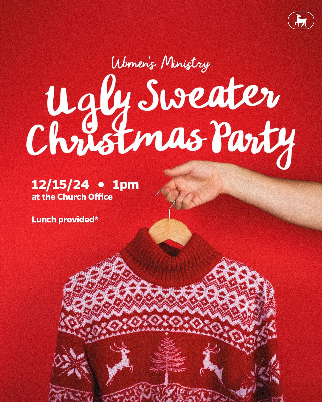 Hey TNC, announcements below!

- The Women's Ministry is excited to end the year with a Christmas party on Sunday, 12/15 at the church office. Come wearing a festive ugly sweater and partake in a fun gift exchange! Sign up online to RSVP by 12/8!

- 