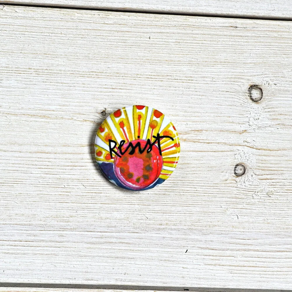 resist - 1.5 inch button