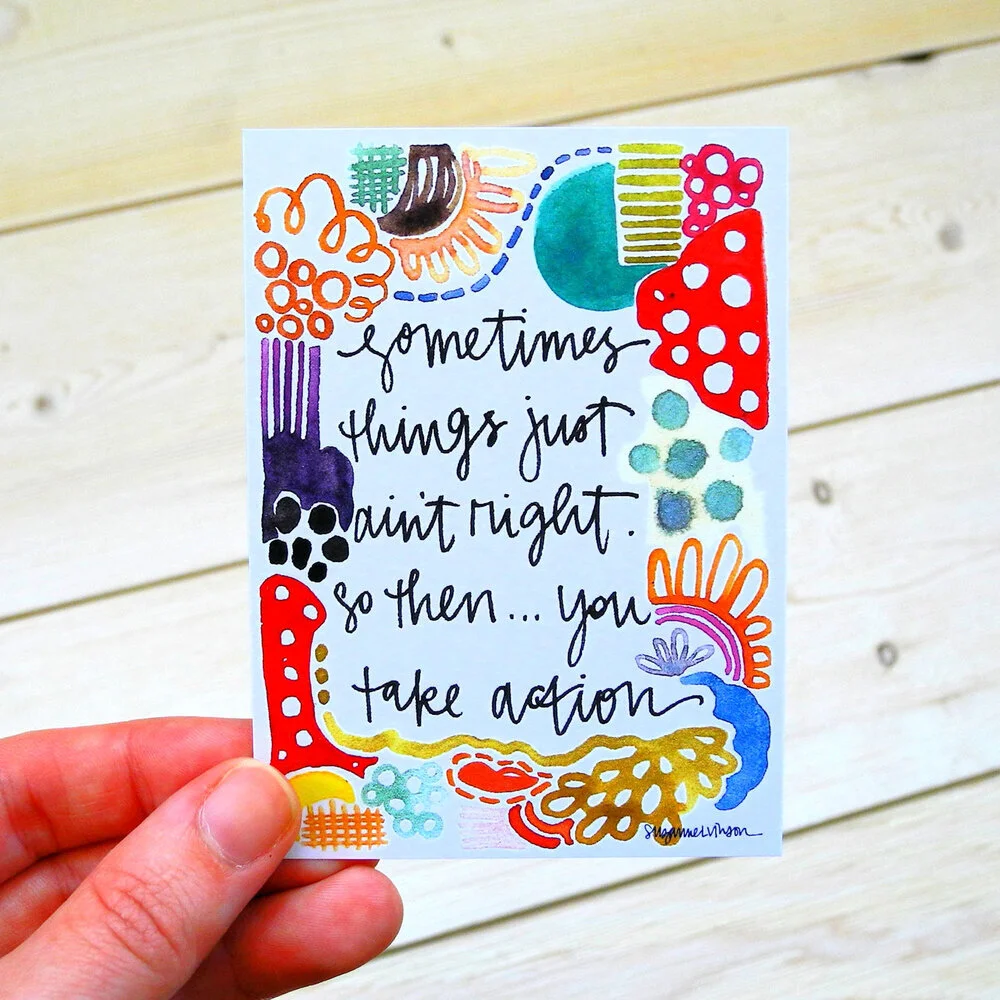 take action - wisdom card - 2.75 x 3.75 inches