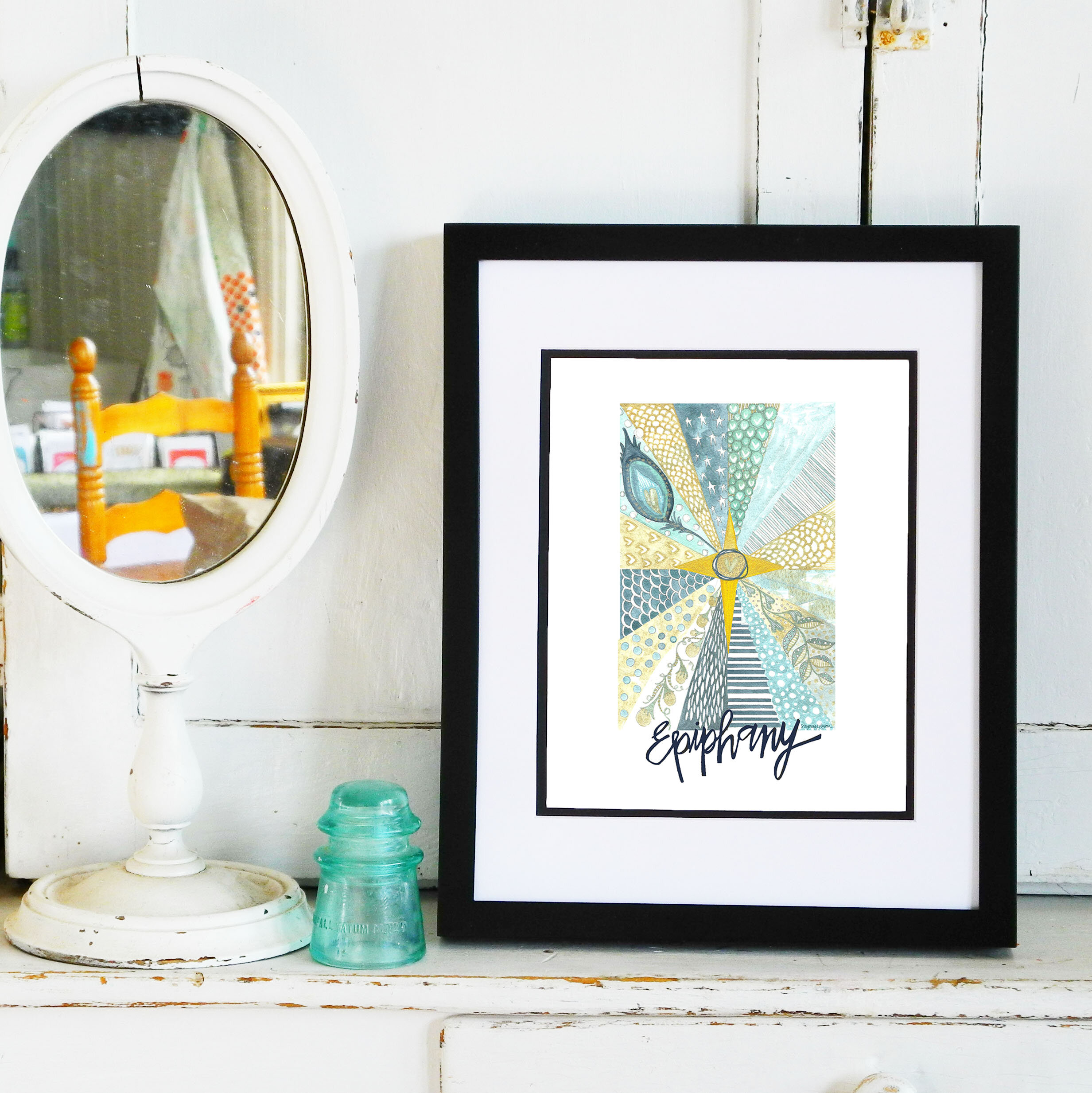 epiphany star - 8 x 10 inches - digital download