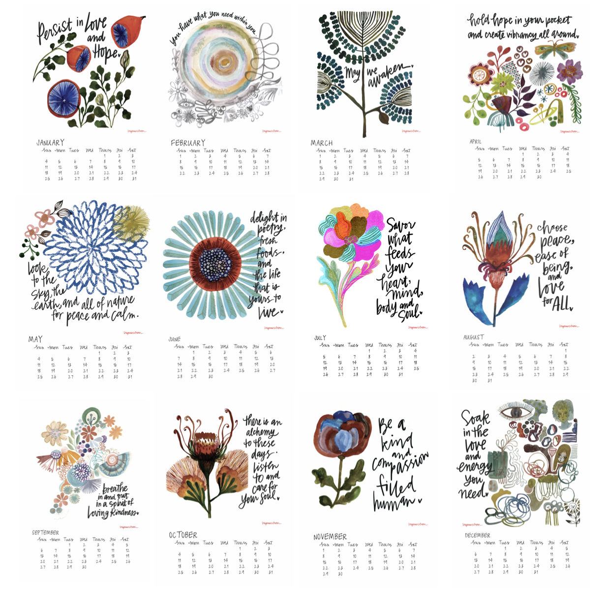 2026 monthly calendar  - single calendar
