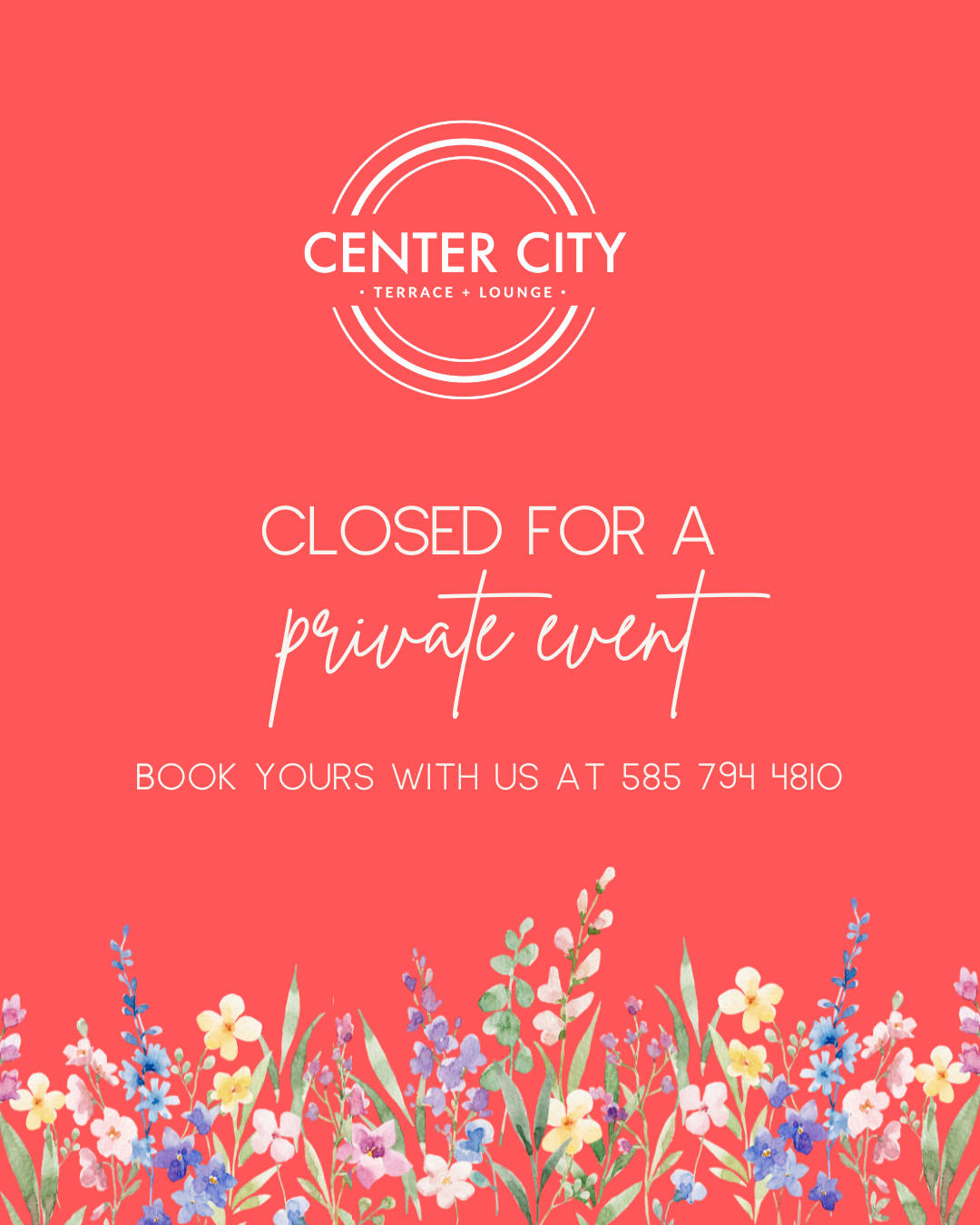 CLOSED FOR PRIVATE EVENT