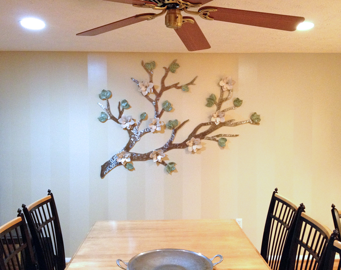 Magnolias on a Stainless Steel branch 6'x4'