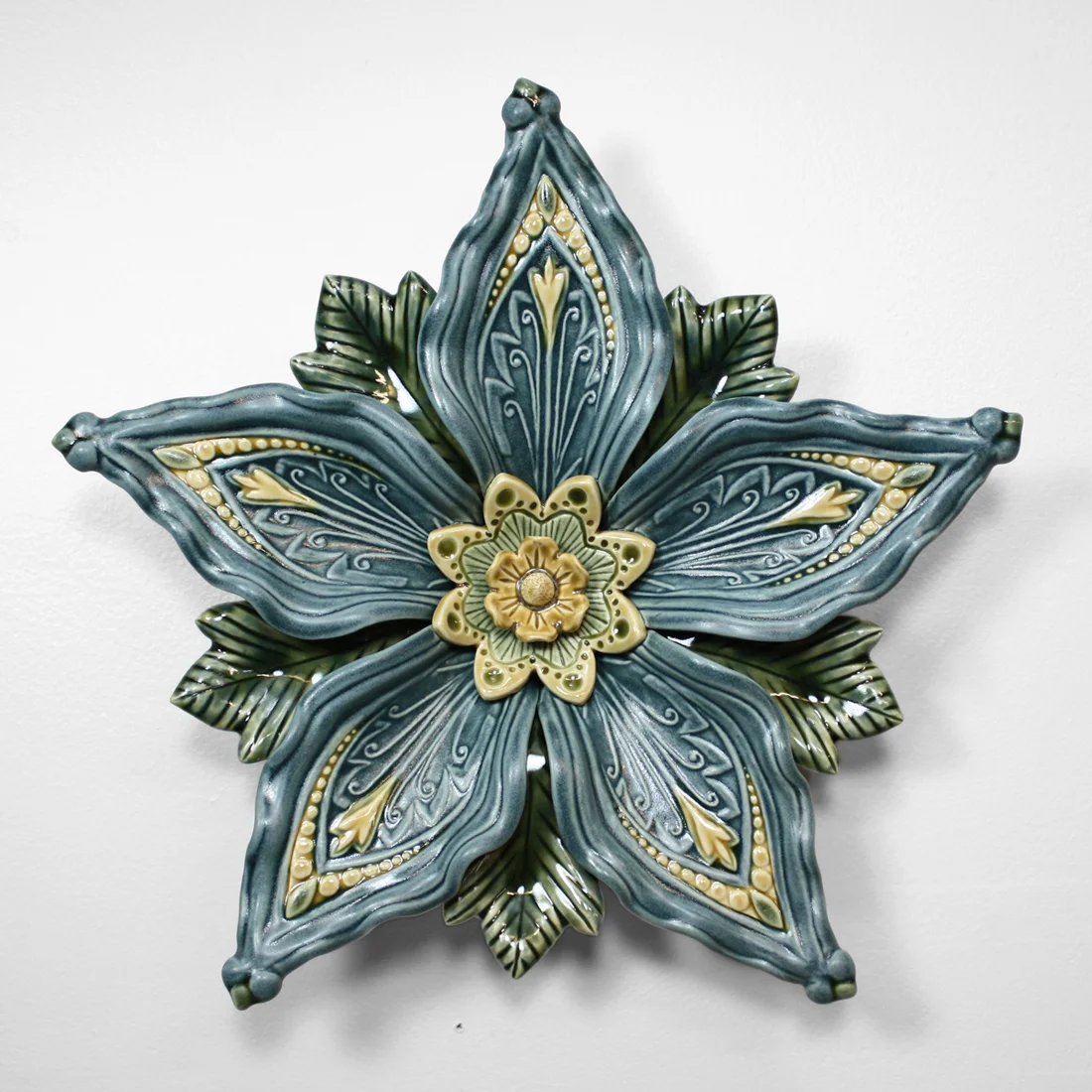 "Deco" Series 5-petal in Denim 12"x2"