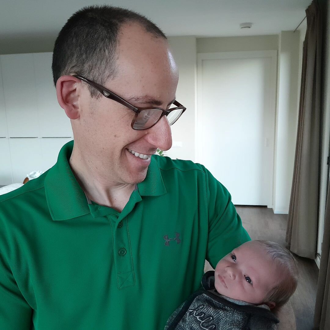 My family just welcomed this sweet little guy! 💙 He was our:
1st prize for size: 3830g / 8lbs 7oz 
2nd birth in the Netherlands 
3rd home birth 
4th baby-- very loved by his brothers and sister