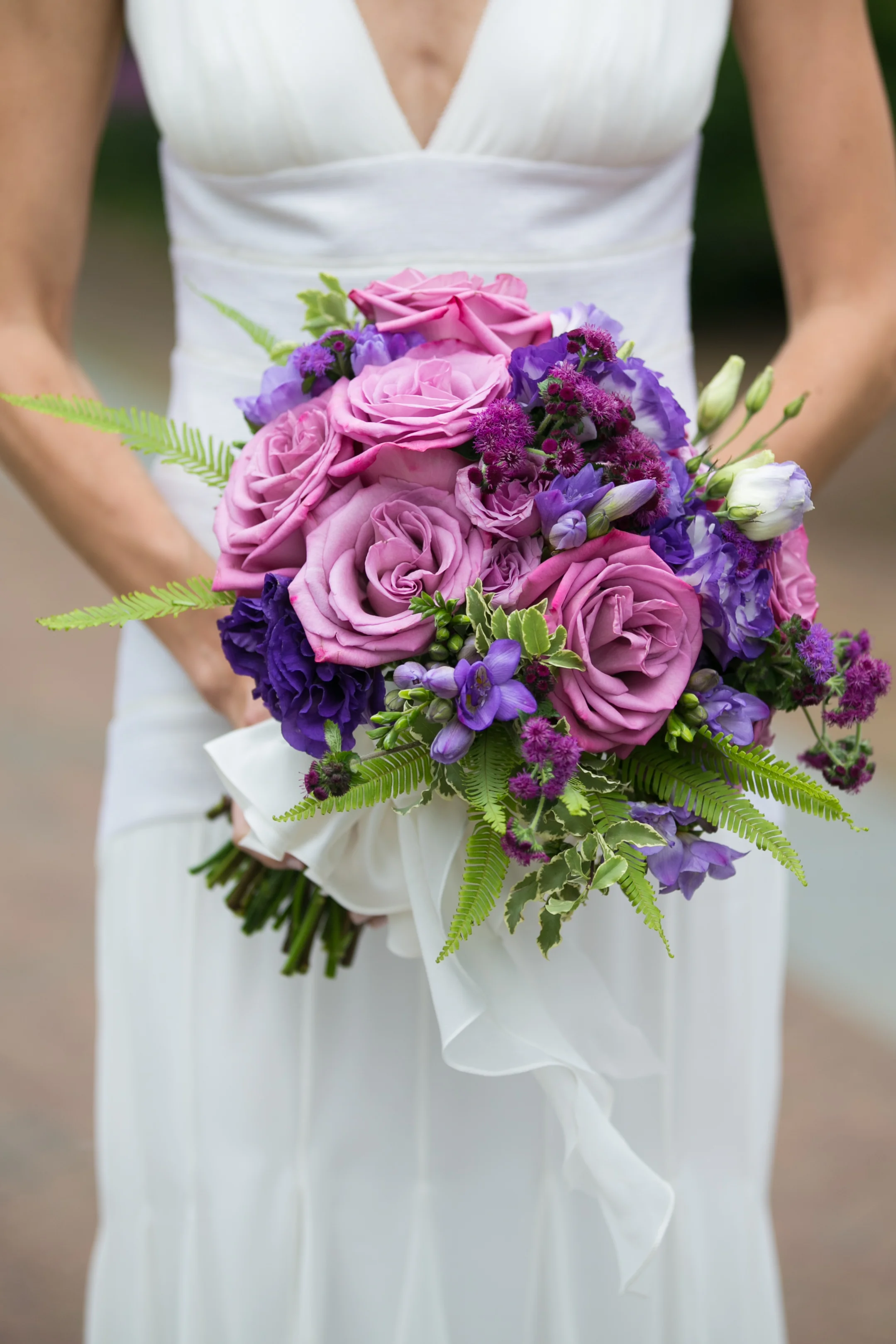Purple bridal bouquet