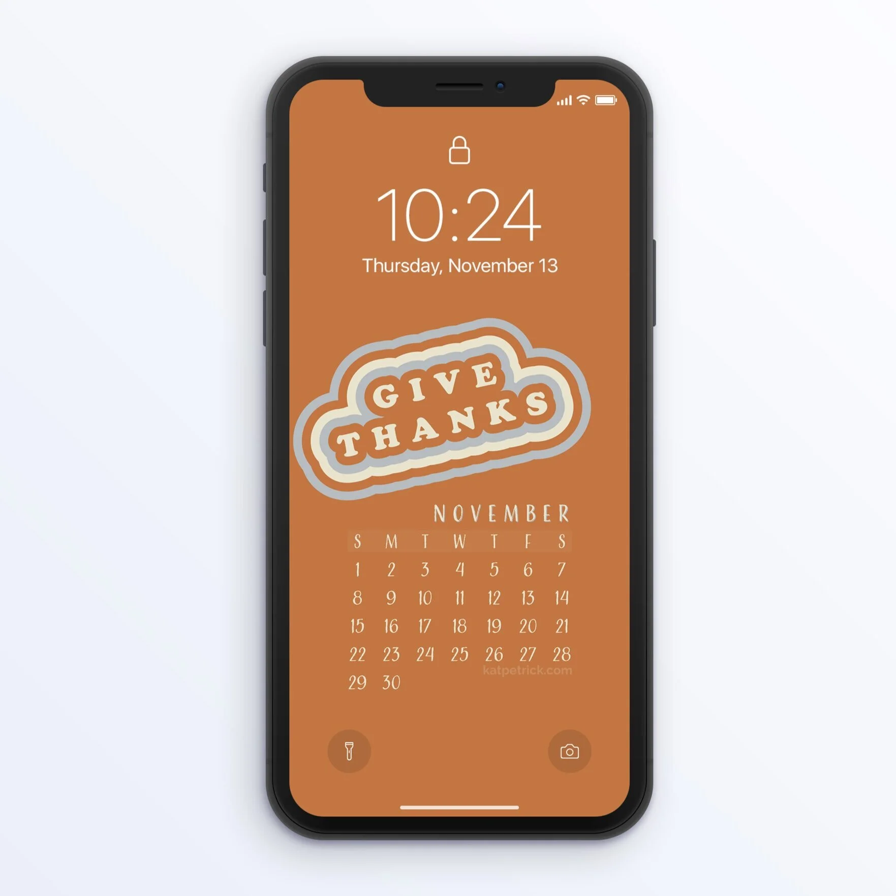 November Calendar Phone Wallpaper Background Lock Screen