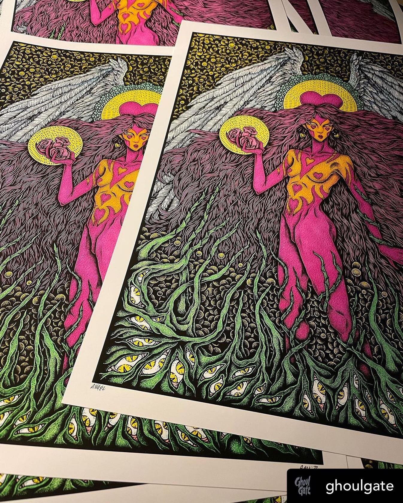 Always fun seeing art from @goblin.jay and @ghoulgate come out of the printer. 

#AFAPCommunity 

#repost @ghoulgate &bull; Angel &bull; 
by @goblin.jay &bull; 
link in bio for prints
&bull;
&bull;
&bull;
#trans #angel