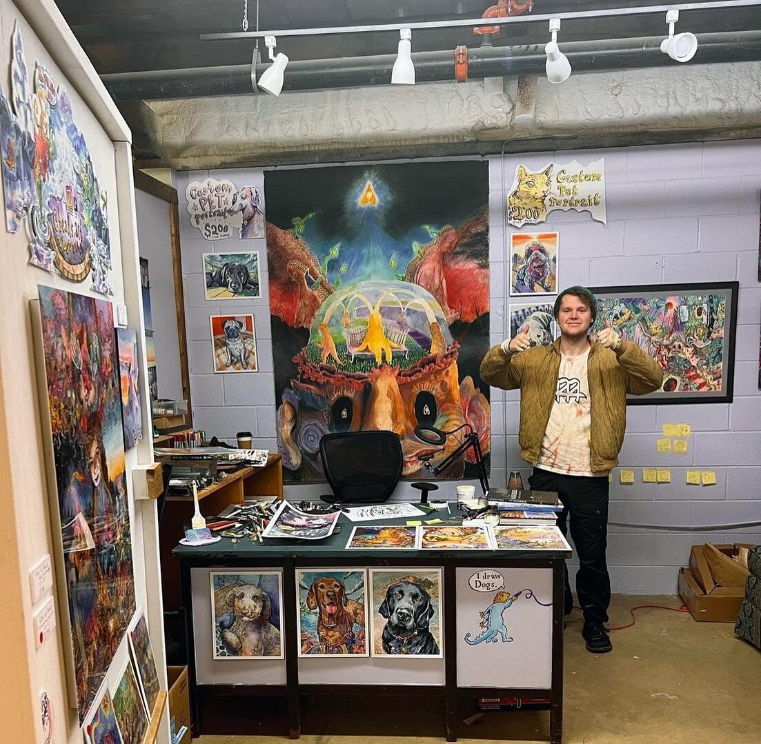 FEATURED ARTIST 👨🏻&zwj;🎨 ⚡️Meet Spencer Beals.

Asheville based artist and van dweller, Spencer Beals, loves creating worlds. His work is imaginative, colorful, and often intricate, evoking a sense of wonder and play, while simultanously inviting 