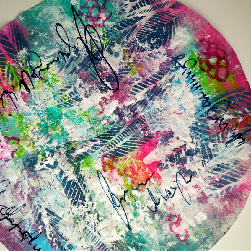 Follow along with me @kareng as I create a collaged art paper on top of a large coffee filter. The collage paper is perfect to have in your Art stash to use in your art journal or other mixed media projects. I'm using Stencilgirl stencils and Imagine Crafts mixed media products here in this video tutorial.