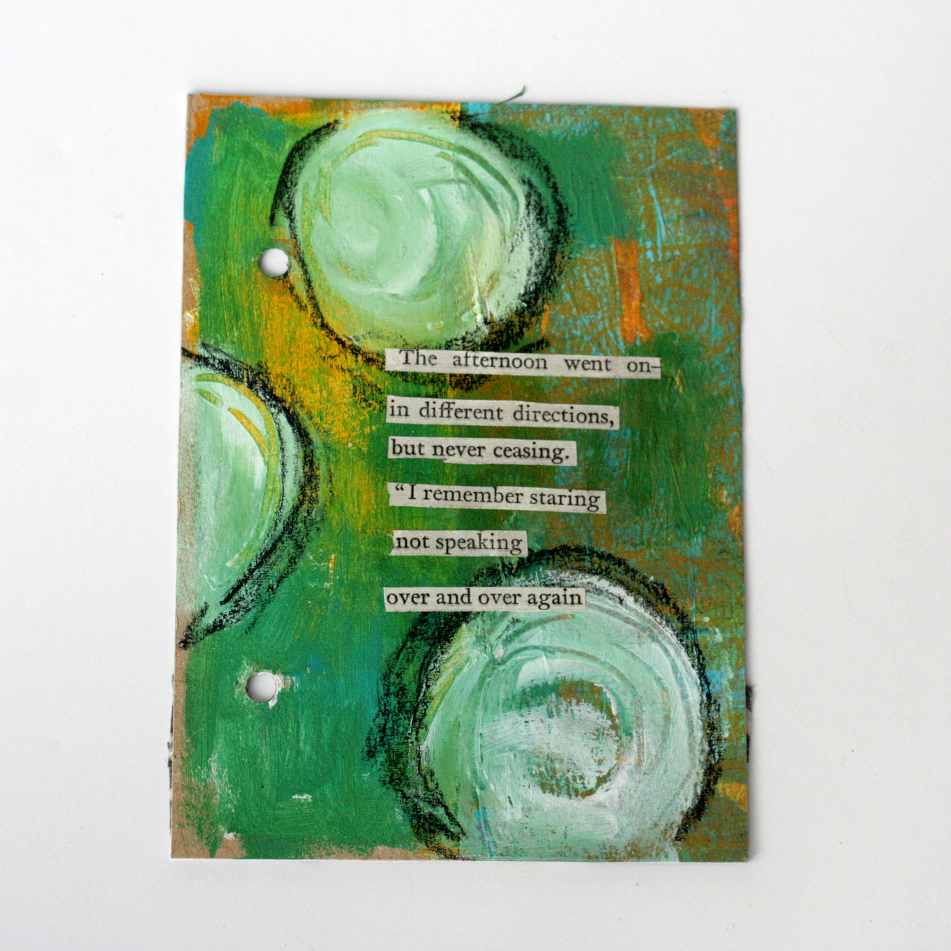  100 Days of Found Poems - Using found words from the novel "Cranford" I'm creating 100 mixed media art works using found ephmera and scraps I have in my stash. Follow along with @kgaunt #mixedmedia #artjournal #found poem #foundpoetry 