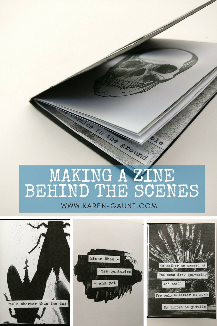 Come and take a peak behind the scenes as I make my mixed media art zine. The Zine I created this time around is based around the poem "Because I could not stop for Death" by Emily Dickinson. There are so many elements that went into making this Zine I felt it really deserved it's own post. I'm sharing a behind the scenes video and a look at all the elements that go into making this zine so special.