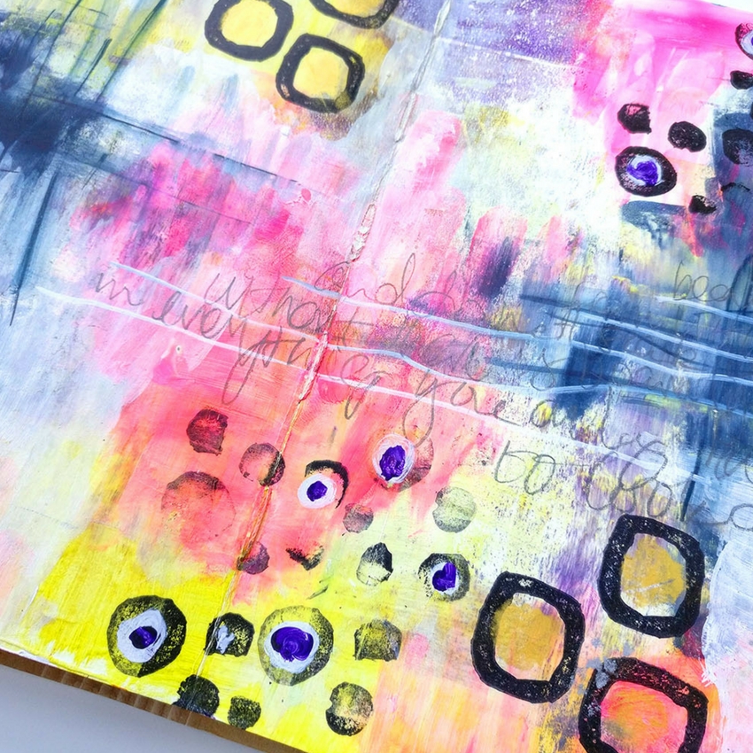  There is nothing worse than an ugly art journal page is there? When I started working in my mixed media art journal this page was the WORST but I worked through it and managed to save it! Watch me create in my video art tutorial #mixedmedia #artjour