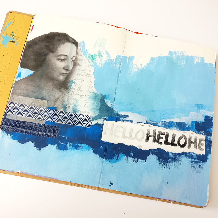  Choosing colors isn't always easy, especially when you're just starting out with art journal. I wanted to create my version of a minimalist art journal page and that was by limiting myself to only one color, blue. Join me as I create this simple pag