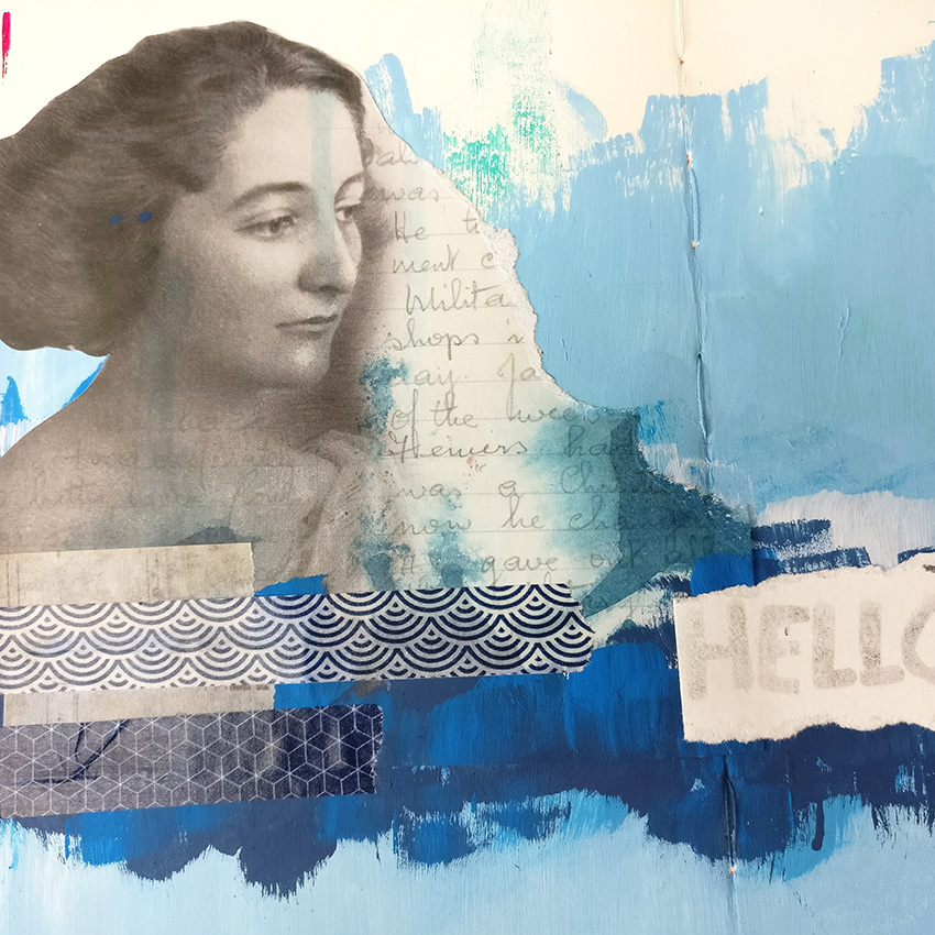  Choosing colors isn't always easy, especially when you're just starting out with art journal. I wanted to create my version of a minimalist art journal page and that was by limiting myself to only one color, blue. Join me as I create this simple pag