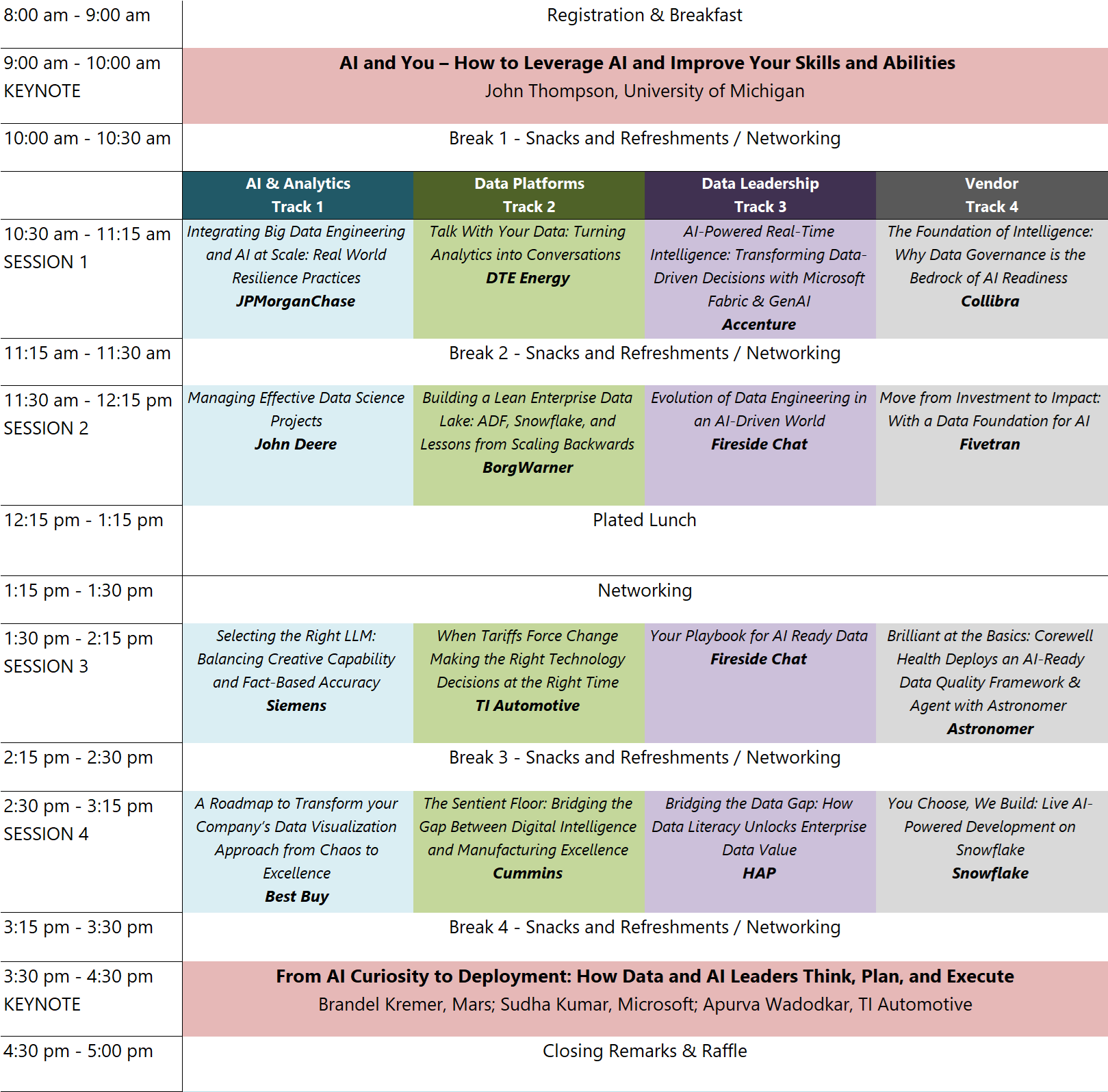 Troy GLDAA Summit-Website Agenda