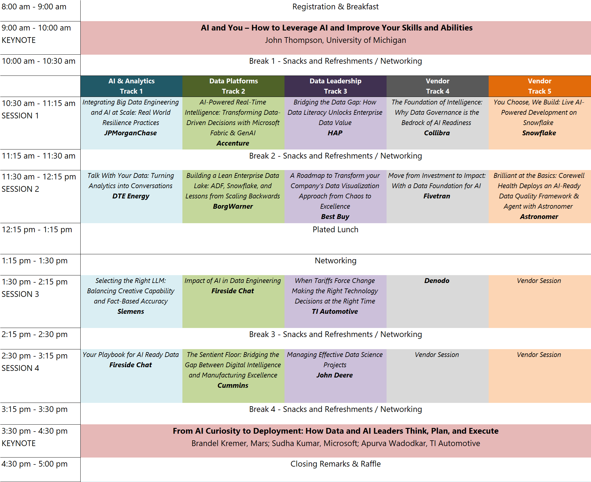 Troy GLDAA Summit-Website Agenda