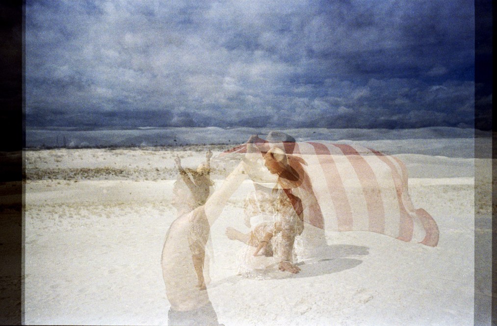White sands, NM September, 2015 In-camera multiple exposure, 35mm