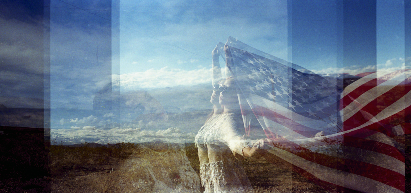 American Roadtrip Somewhere in New Mexico September, 2015 In-camera multiple exposure. 35mm