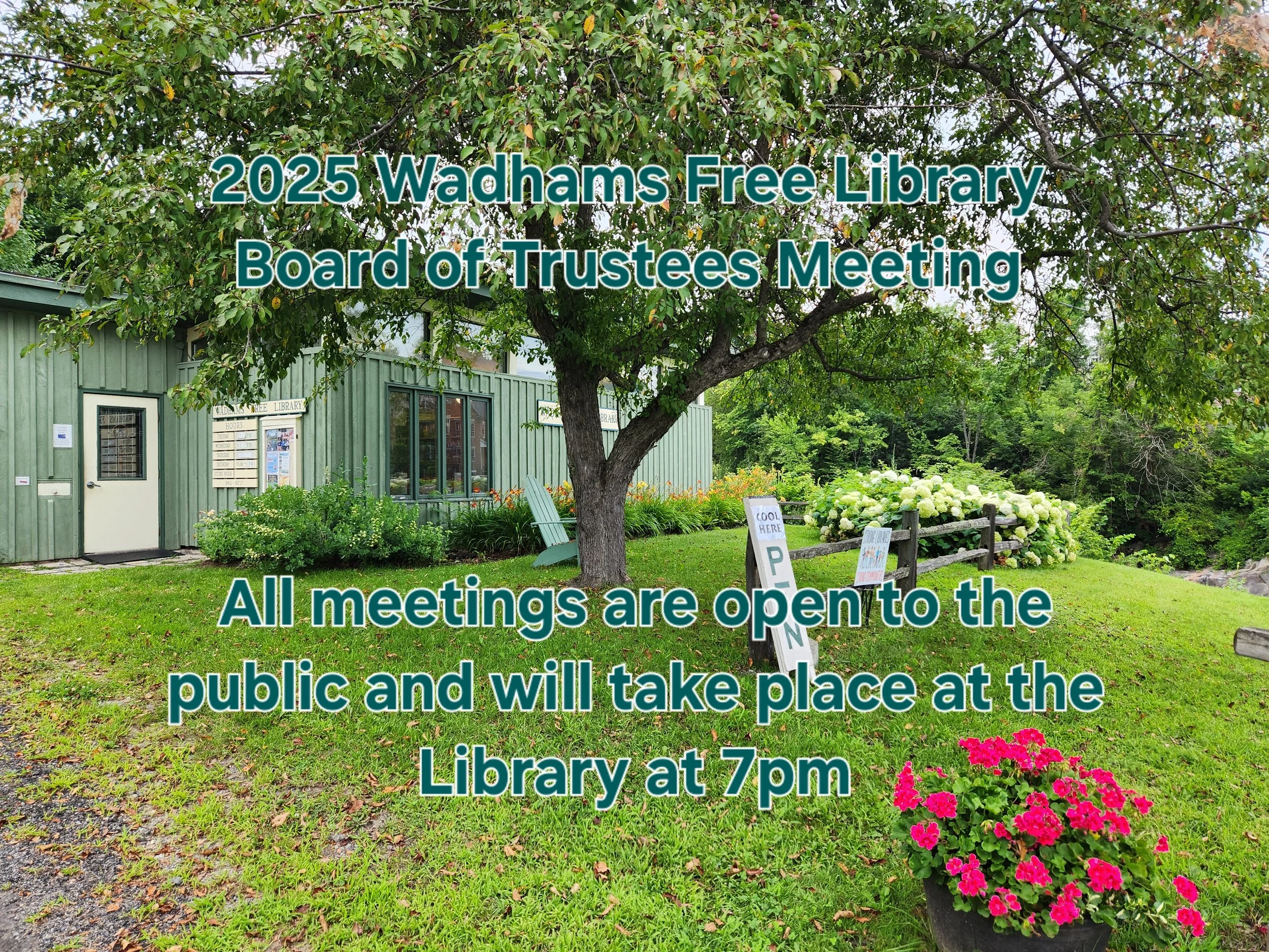 2025 Wadhams Free Library Board of Trustees Meeting