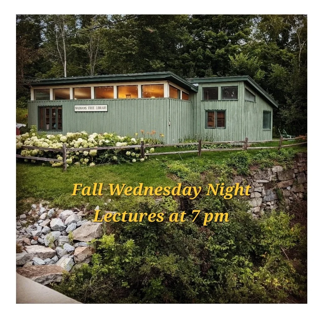Fall Wednesday Night Lectures at 7 pm