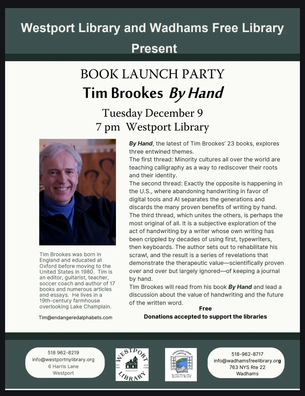 Tim Brooks Book Launch Party