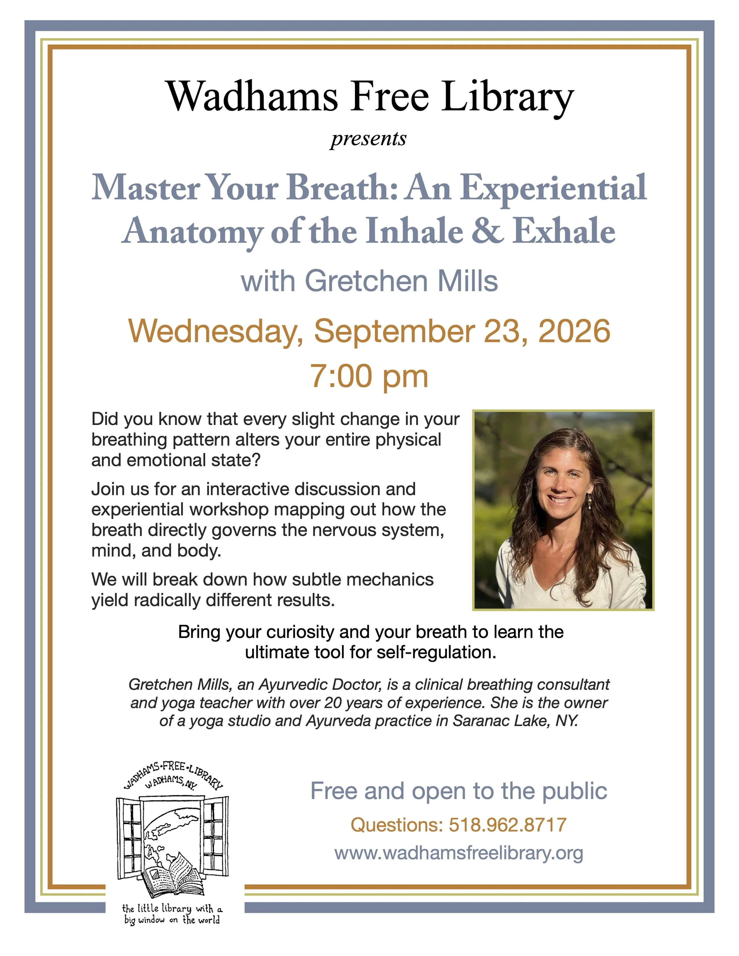 Wadhans Free Library Fall Lecture