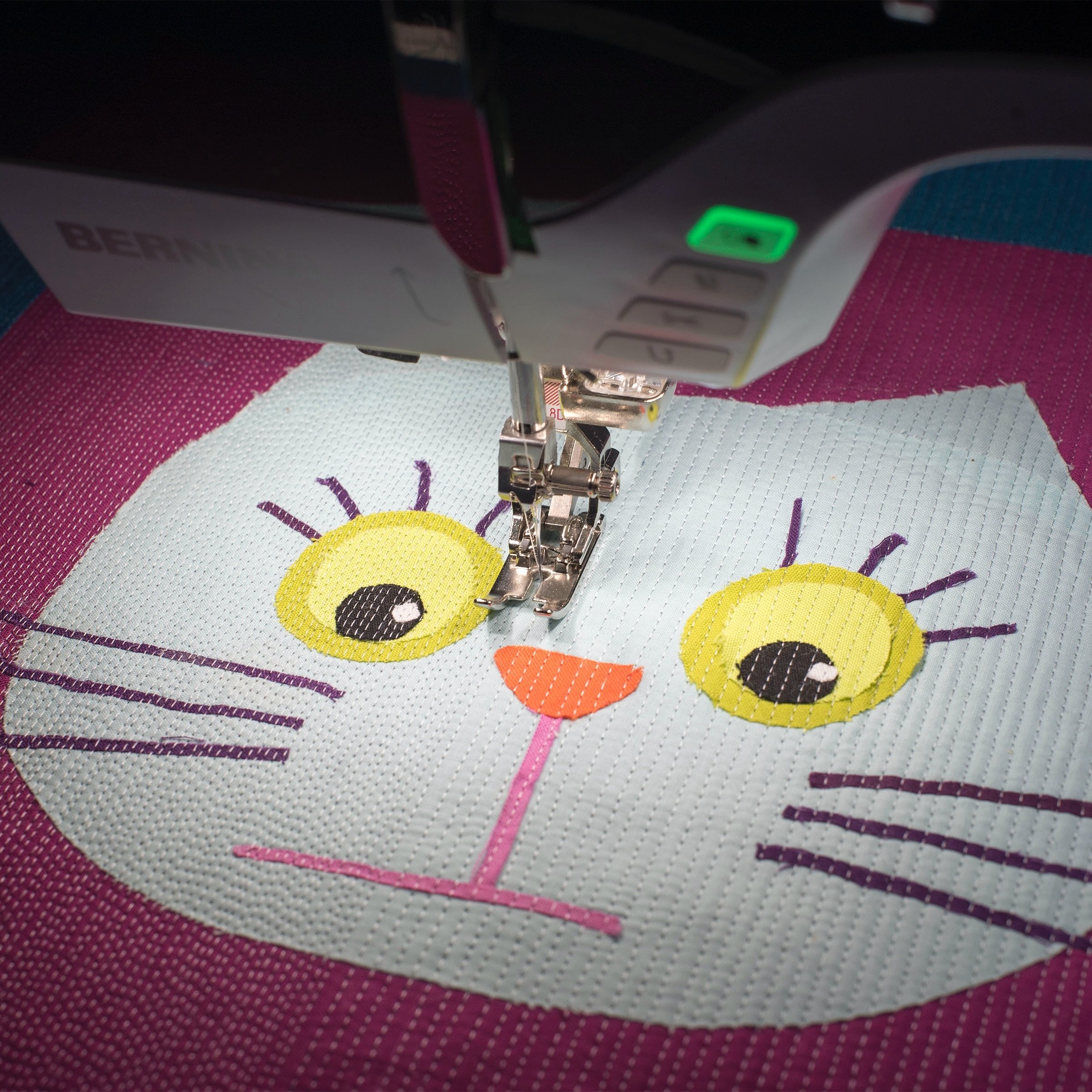 I&rsquo;ve been working on making myself a cute cat pillow. I can&rsquo;t wait until it&rsquo;s finished! 

I&rsquo;m quilting with invisafil thread by @wonderfilspecialtythread. It is thin enough for very dense quilting and without overpowering the 