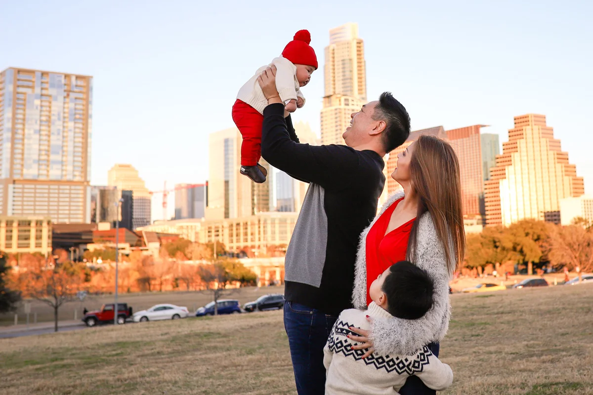 Downtown Austin Sunset Family Photo Session