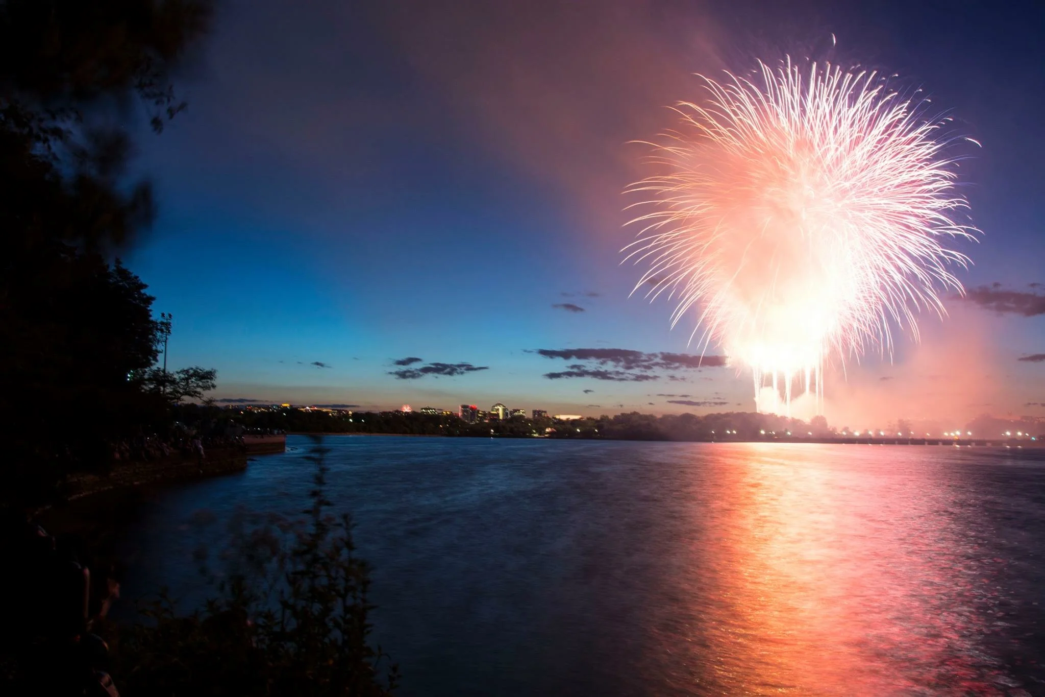 A smoke on the left top corner.  