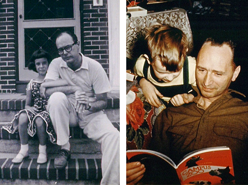 Debbie and me with our fathers