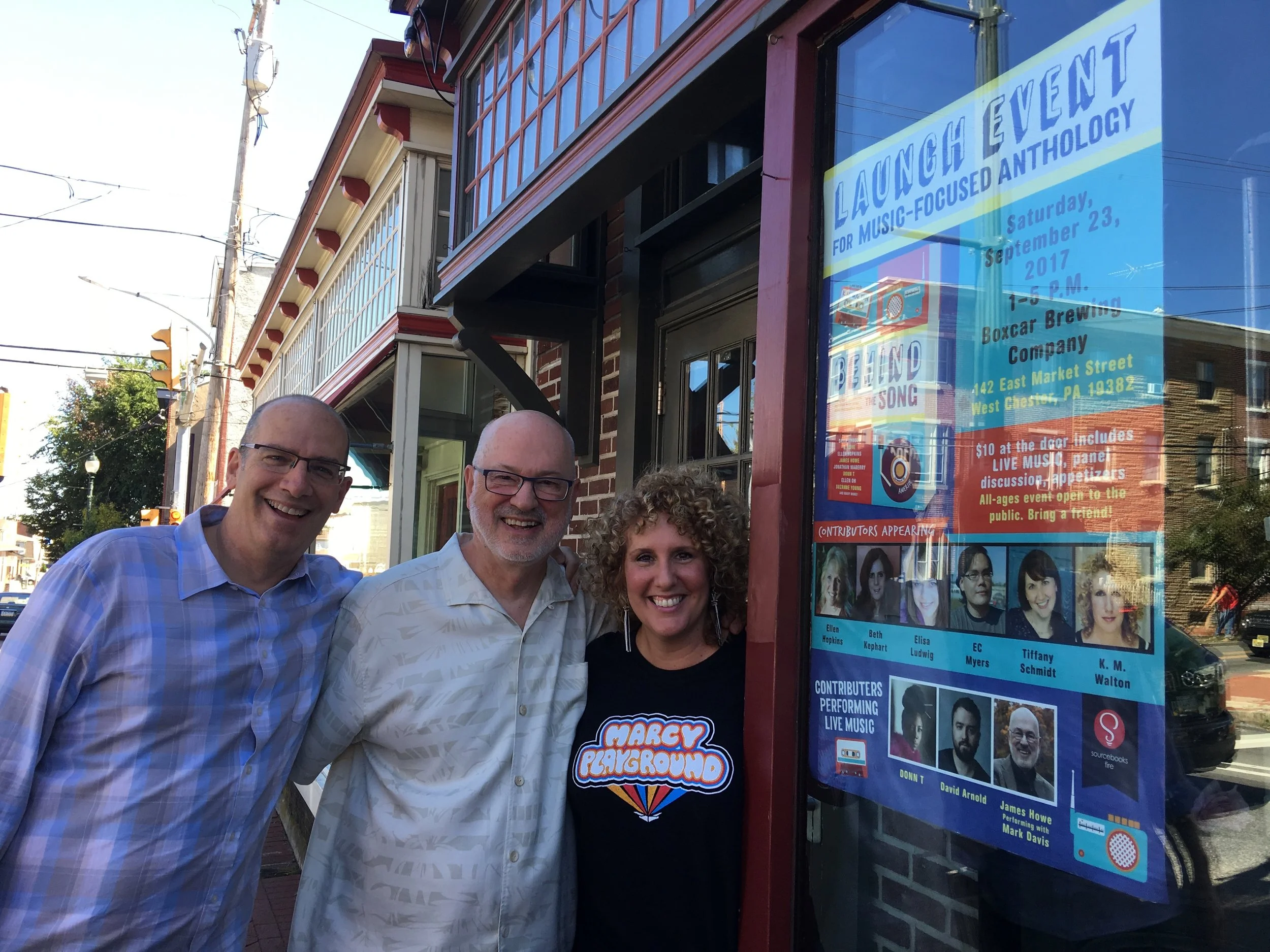 Mark Davis and James Howe with the book’s editor, K.M. Walton