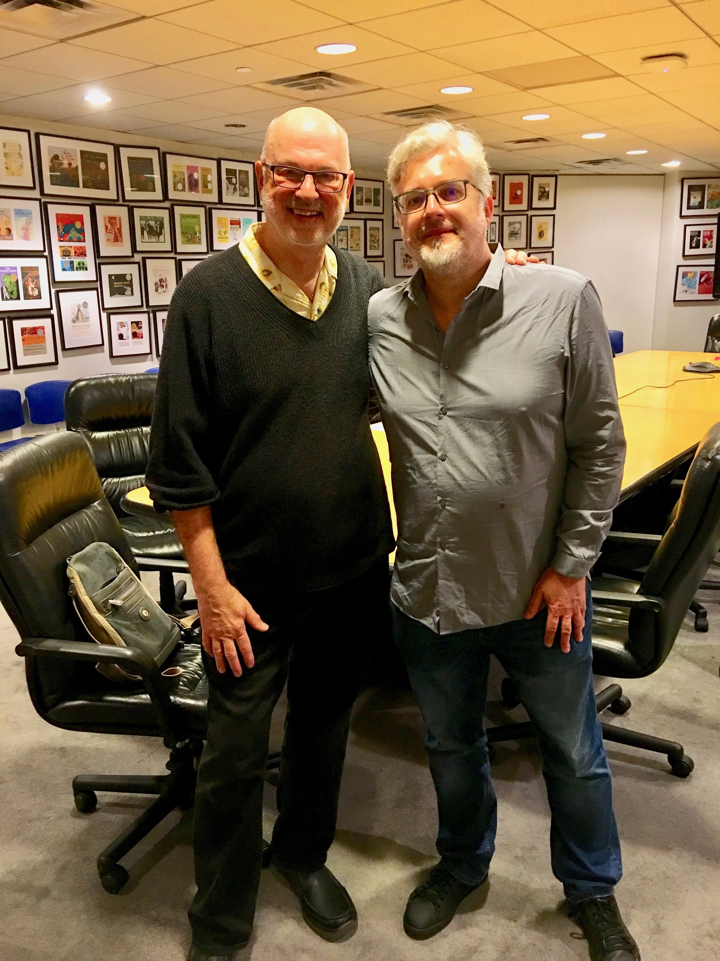Andrew lives in London and I'm in New York, and here we are meeting for the first time last year at the offices of Simon & Schuster.