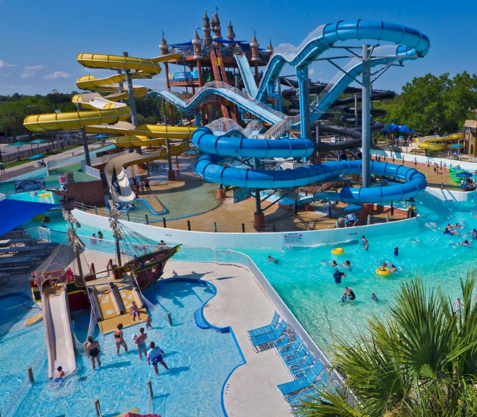 Schlitterbahn water park in New Braunfels, Texas, is a playground of water for kids of all ages.