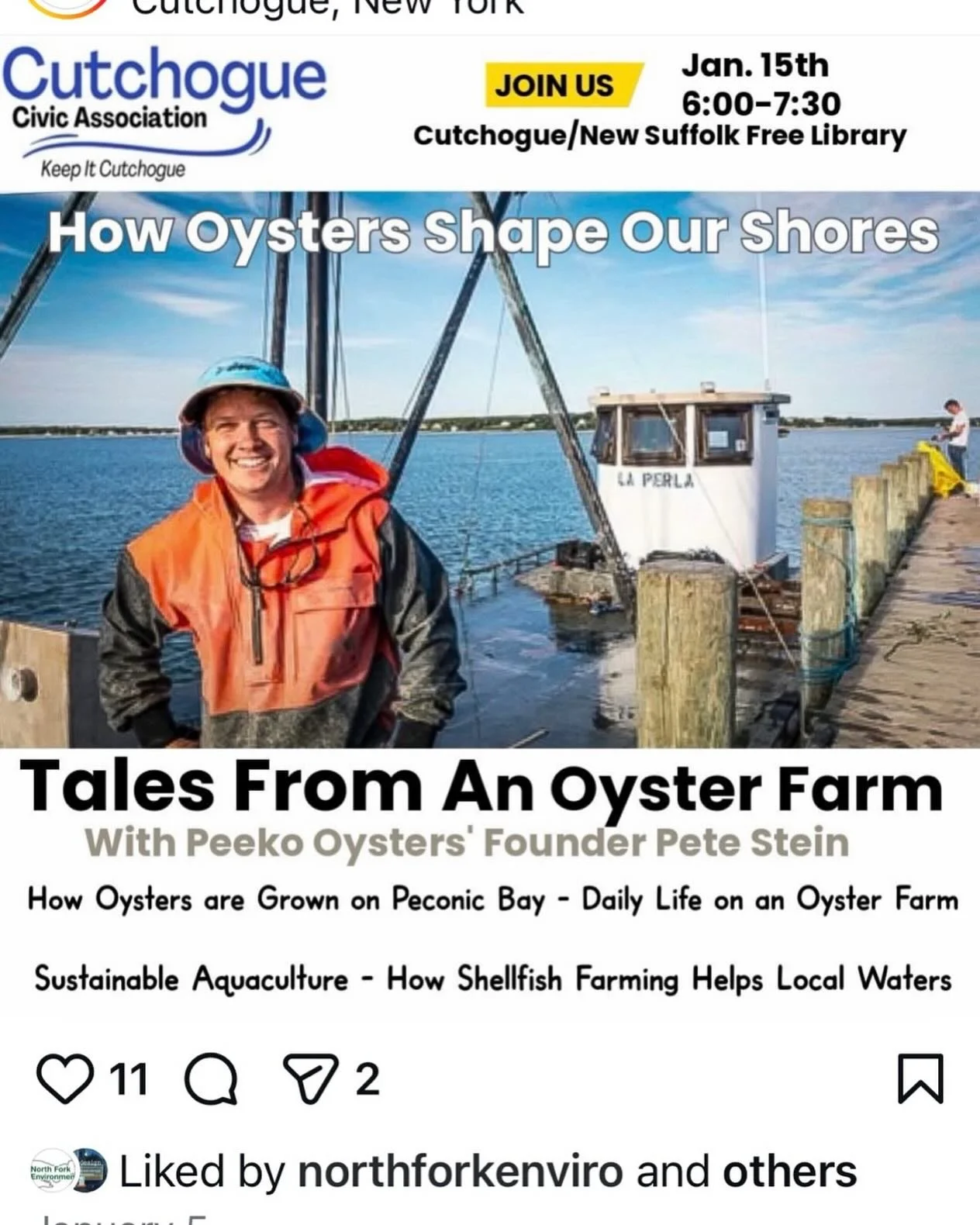 Good stuff tonight at 6:00!🦪🦪