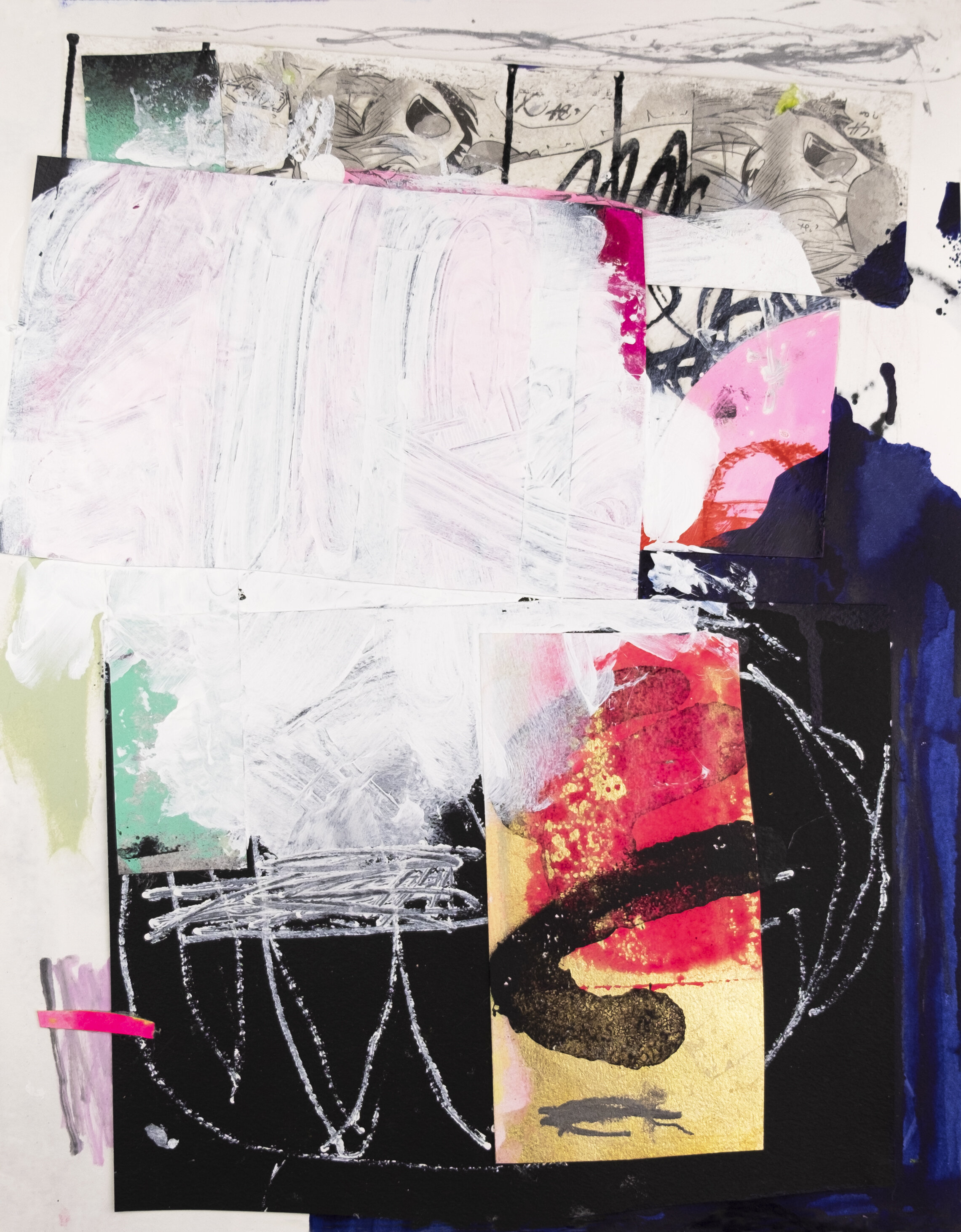 Don’t Be The Only Game At Chuck-E-Cheese That Isn’t Broken Mixed Media and Collage on Arches Paper 41 x 34 cm 2020